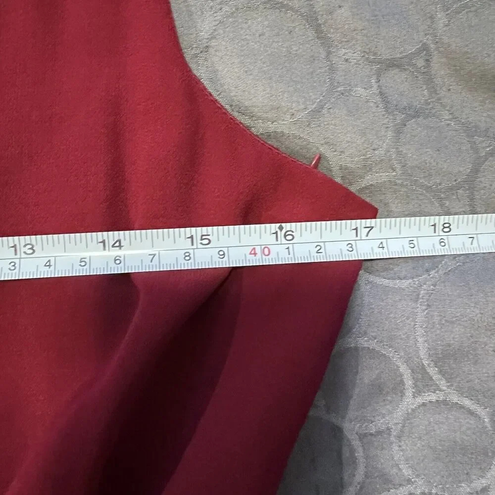 Lulu’s Women's Burgundy Kiska Lace Back‎ Wide Leg Jumpsuit side Pockets Medium - Picture 14 of 16